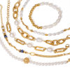 Picture of Eco-friendly PVD Vacuum Plating Ins Style 18K Real Gold Plated Stainless Steel Imitation Pearl Bracelets For Women