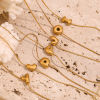 Imagen de 1 Unidad Recubrimiento al Vacío PVD Ecológico Sencillo 18K Oro Real Chapado Acero Inoxidable Letra Mayúscula Pulseras Para Mujeres 15cm longitud
