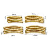 Picture of Eco-friendly 304 Stainless Steel Beads For DIY Jewelry Making 18K Gold Plated Curved Tube Texture