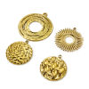 Bild von Umweltfreundliche PVD-Vakuumbeschichtung 304 Edelstahl Geometrisch Charms Rund 18K Echtgold plattiert