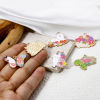 Picture of Zinc Based Alloy Charms Gold Plated Multicolor Animal Flower Enamel