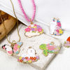 Picture of Zinc Based Alloy Charms Gold Plated Multicolor Animal Flower Enamel