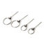 Immagine di 6 Pz 304 Acciaio Inossidabile Orecchino a Bottone per Orecchio con Accessori per Connettori ad Anello Palla Tono Argento