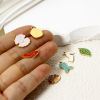 Picture of Eco-friendly PVD Vacuum Plating 304 Stainless Steel Charms 18K Gold Plated Enamel