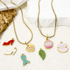 Picture of Eco-friendly PVD Vacuum Plating 304 Stainless Steel Charms 18K Gold Plated Enamel