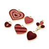 Picture of Zinc Based Alloy Valentine's Day Charms Gold Plated Red & Pink Glitter Heart Enamel