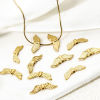 Picture of Eco-friendly Vacuum Plating 304 Stainless Steel Beads For DIY Jewelry Making 18K Real Gold Plated Wing