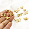 Immagine di 5 Pz Placcatura Sottovuoto Ecologica 304 Acciaio Inossidabile Insetto Perline per la Creazione di Gioielli con Fai-da-te 18K Vero Oro Placcato Farfalla