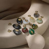 Picture of Eco-friendly PVD Vacuum Plating 304 Stainless Steel & Gemstone Clip On Charms For Vintage Charm Bracelets 18K Real Gold Plated Multicolor Drop Star With Spring Ring Clasp