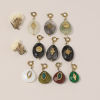 Picture of Eco-friendly PVD Vacuum Plating 304 Stainless Steel & Gemstone Clip On Charms For Vintage Charm Bracelets 18K Real Gold Plated Multicolor Drop Star With Spring Ring Clasp