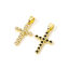 Bild von Umweltfreundlich Messing Religiös Charm-Anhänger 18K Echtgold plattiert Kreuz 28.5mm x 15mm