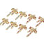 Image de 1 Pièce Breloques Vêtements en Laiton Nœuds Papillon Plaqué Or 18K Micro Pave à Zircone Cubique Multicolore 28mm x 18mm