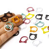 Imagen de 1 Juego Zamak Knitting Stitch Markers Gato Multicolor 17mm x 17mm
