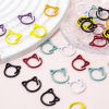 Imagen de 1 Juego Zamak Knitting Stitch Markers Gato Multicolor 17mm x 17mm