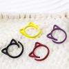 Imagen de 1 Juego Zamak Knitting Stitch Markers Gato Multicolor 17mm x 17mm