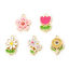 Image de 2 Pcs Breloques en Laiton Respectueux de la Nature Fleur Plaqué Or Véritable 18K Émail