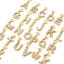 Picture of Eco-friendly PVD Vacuum Plating 304 Stainless Steel Charms 18K Gold Plated Capital Alphabet Initial Letter Message " A-Z " Acrylic Imitation Pearl 27mm x 12mm