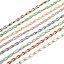 Immagine di 1 M Ecologico 201 Acciaio Inossidabile Catena Singolare Per Risultati di Creazione di Gioielli Fai-da-te Fatti a Mano Oro Placcato Multicolore Smalto 9x4mm