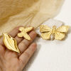 Picture of Eco-friendly PVD Vacuum Plating 304 Stainless Steel Insect Connectors Charms Pendants 18K Real Gold Plated Butterfly Animal