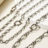 Picture of Silver Tone 304 Stainless Steel Link Chain With Spring Ring Clasp Necklace