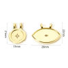 Picture of Eco-friendly Brass Charms 18K Real Gold Plated Enamel Clear Cubic Zirconia
