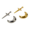 Picture of Eco-friendly Vacuum Plating 304 Stainless Steel Galaxy Charms Multicolor Half Moon Star