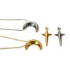 Picture of Eco-friendly Vacuum Plating 304 Stainless Steel Galaxy Charms Multicolor Half Moon Star