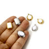 Picture of Eco-friendly PVD Vacuum Plating 304 Stainless Steel & Natural Shell Charms Multicolor Oval