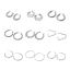 Image de 1 Paire Boucles d'Oreilles Créoles Simple en 304 Acier Inoxydable Exquis Argent Mat Pour Femmes