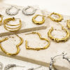 Picture of Eco-friendly PVD Vacuum Plating Exquisite Simple 18K Gold Plated 304 Stainless Steel Hoop Earrings For Women