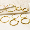 Picture of Eco-friendly PVD Vacuum Plating Exquisite Simple 18K Gold Plated 304 Stainless Steel Hoop Earrings For Women