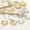 Picture of Eco-friendly PVD Vacuum Plating Exquisite Simple 18K Gold Plated 304 Stainless Steel Hoop Earrings For Women