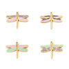 Picture of Eco-friendly PVD Vacuum Plating 304 Stainless Steel Insect Charms 14K Real Gold Plated Multicolor Butterfly Animal Enamel 15mm x 12mm