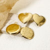 Picture of Eco-friendly PVD Vacuum Plating 304 Stainless Steel Picture Photo Locket Frame Pendants 14K Real Gold Plated Heart Flower