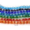 Bild von Muranoglas Perlen zur DIY-Schmuckherstellung Bunt Folie ca 10mm D., Loch:ca. 1.2mm