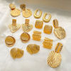 Picture of Eco-friendly Stylish Ins Style 18K Real Gold Plated Brass Texture Ear Post Stud Earrings