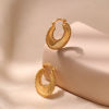 Picture of Eco-friendly Stylish Ins Style 18K Real Gold Plated Brass Texture Ear Post Stud Earrings