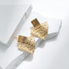 Picture of Eco-friendly Stylish Ins Style 18K Real Gold Plated Brass Texture Ear Post Stud Earrings