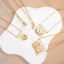 Image de 1 Pièce Collier de Nom Personnalisé Pendentif Breloque de Lettre Personnalisé en 304 Acier Inoxydable Chat 45cm long