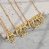 Imagen de 1 Unidad 304 Acero Inoxidable Collar con Nombre Personalizado Colgante con Letra Personalizada Pingüino 45cm longitud