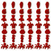 Picture of Zinc Based Alloy Ocean Jewelry Spacer Beads For DIY Jewelry Making Red Enamel