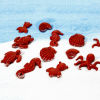 Picture of Zinc Based Alloy Ocean Jewelry Spacer Beads For DIY Jewelry Making Red Enamel
