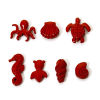 Picture of Zinc Based Alloy Ocean Jewelry Spacer Beads For DIY Jewelry Making Red Enamel