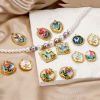 Picture of Eco-friendly PVD Vacuum Plating 304 Stainless Steel Oil Painting Style Charms 18K Real Gold Plated Multicolor Butterfly Animal Flower Enamel