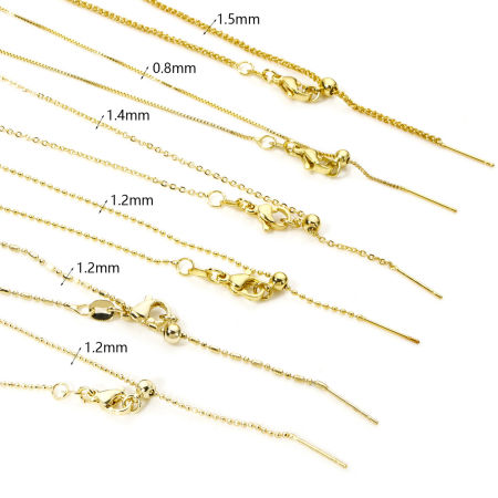 Eco-friendly Brass Adjustable Slider/ Slide Bolo Necklace 18K Real Gold Plated With Adjustable Silicone Core 45cm(17.7") long