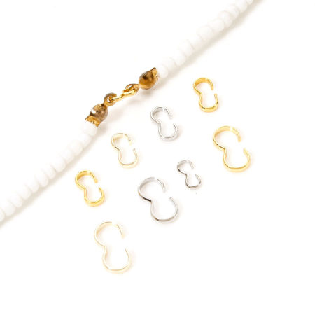 Eco-friendly Brass Connectors Clasp For DIY Jewelry Making 3-shaped Real Gold Plated