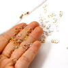 Picture of Eco-friendly Brass Connectors Clasp For DIY Jewelry Making 3-shaped Real Gold Plated