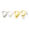 Picture of Eco-friendly Brass Lobster Clasp Findings Heart Real Gold Plated 12mm x 8mm