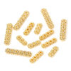 Picture of Eco-friendly Brass Spacer Beads For DIY Bracelet Jewelry Making Findings 14K Real Gold Plated Strip Flower