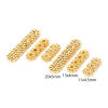 Picture of Eco-friendly Brass Spacer Beads For DIY Bracelet Jewelry Making Findings 14K Real Gold Plated Strip Flower